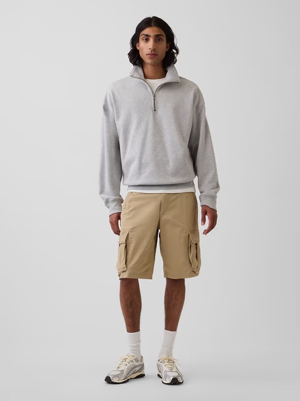 NWT GAP 11" GapFlex Cargo Shorts Khaki Beige Size 34 Men's